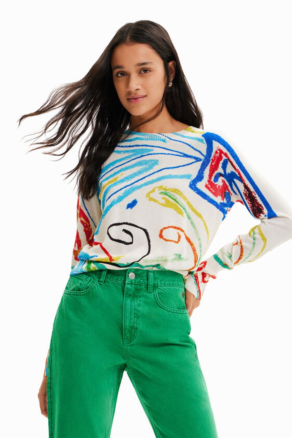 DESIGUAL ILLUSTRATIONS PULLOVER