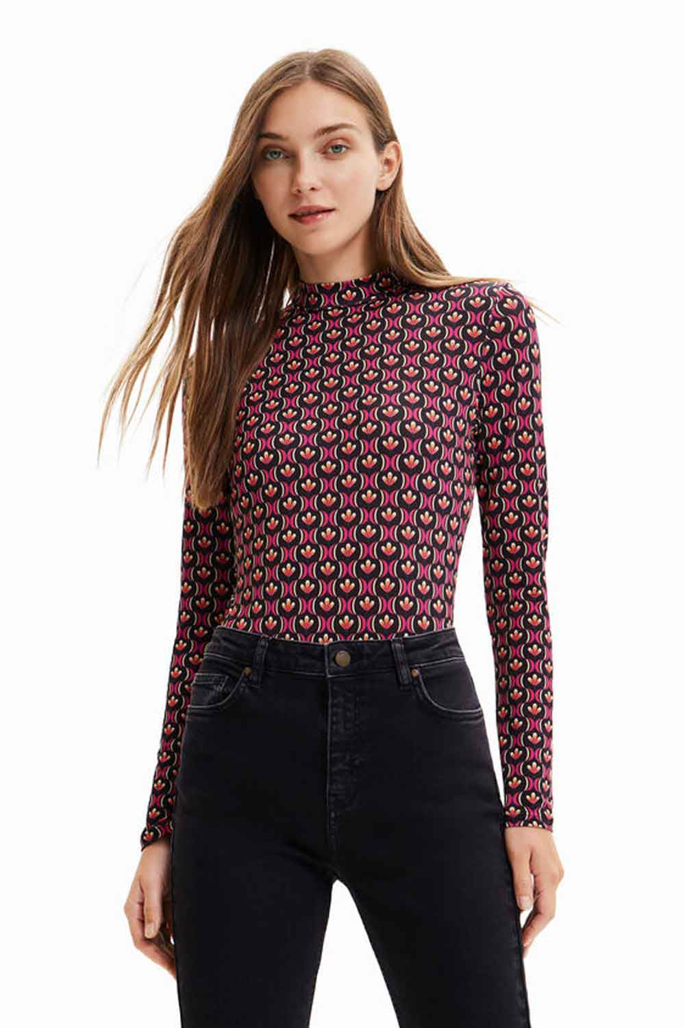DESIGUAL RETRO GEOMETRIC PRINT BODYSUIT