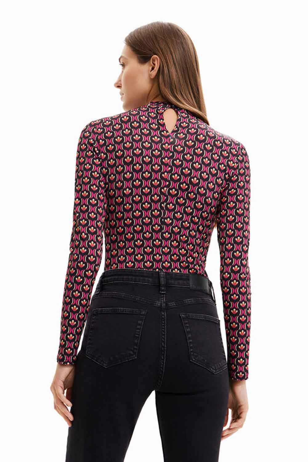 DESIGUAL RETRO GEOMETRIC PRINT BODYSUIT