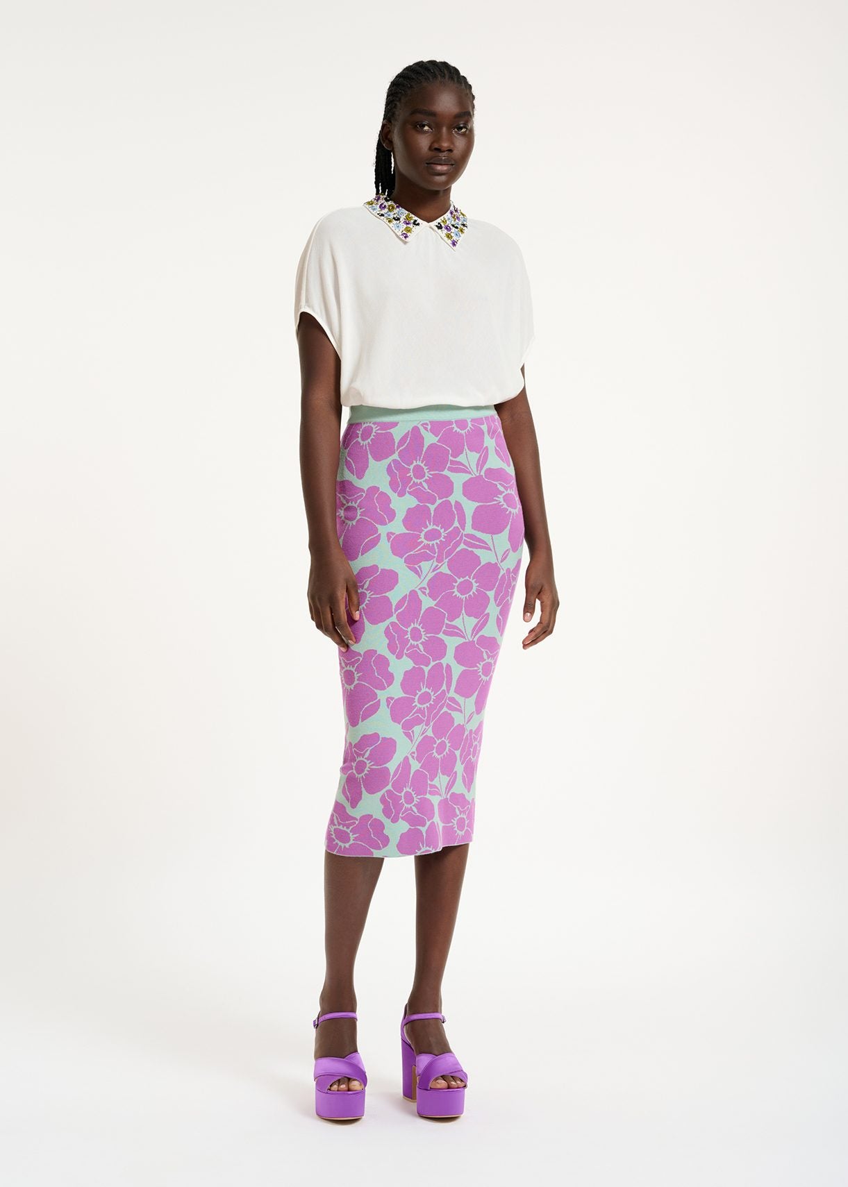 ESSENTIEL ANTWERP DIPLOMA MIDI SKIRT