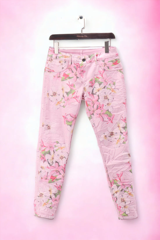 WEDNESDAY LULU REVERSIBLE FLORAL JEANS