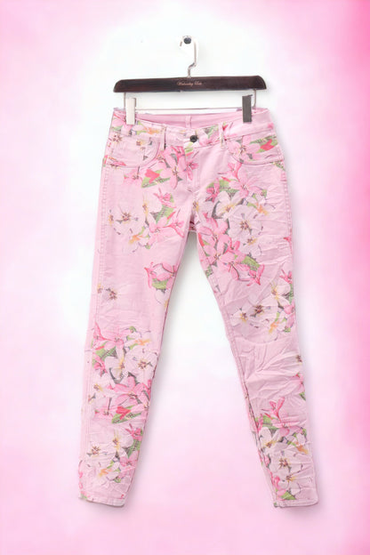 WEDNESDAY LULU REVERSIBLE FLORAL JEANS