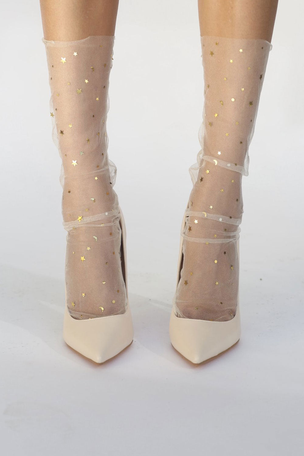 HIGH HEEL JUNGLE STARRY SKY TULLE SOCKS