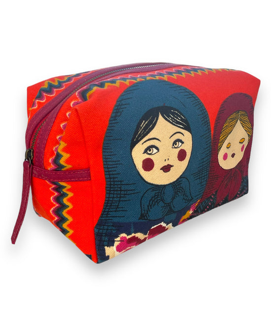 INOUI EDITIONS TOILETRY BAG MATRIOCHKA ORANGE