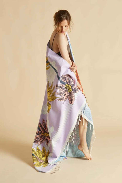 INOUI EDITIONS TOWEL/THROW ROBINSON PURPLE