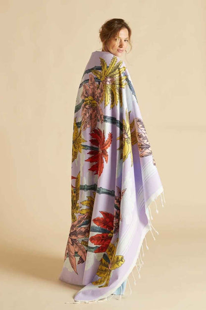 INOUI EDITIONS TOWEL/THROW ROBINSON PURPLE