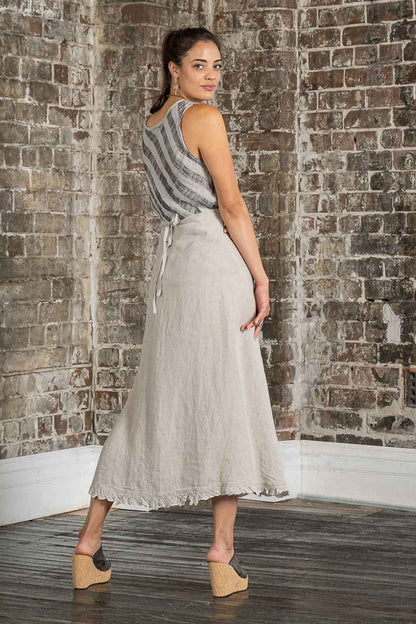 LA BOTTEGA DI BRUNELLA GONNA LATINA BATTISTA SKIRT NATURALE