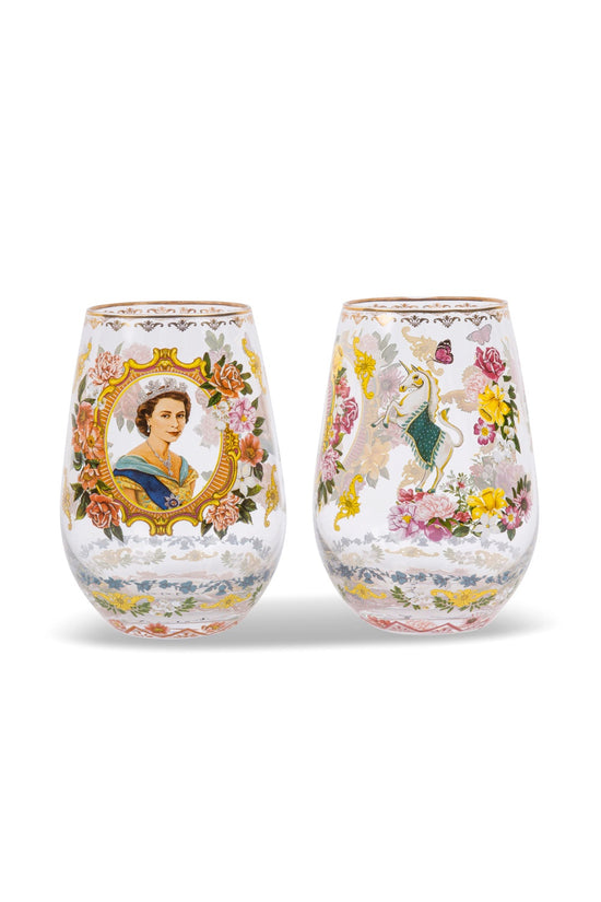 LA LA LAND GLASS TUMBLERS HER MAJESTY THE QUEEN