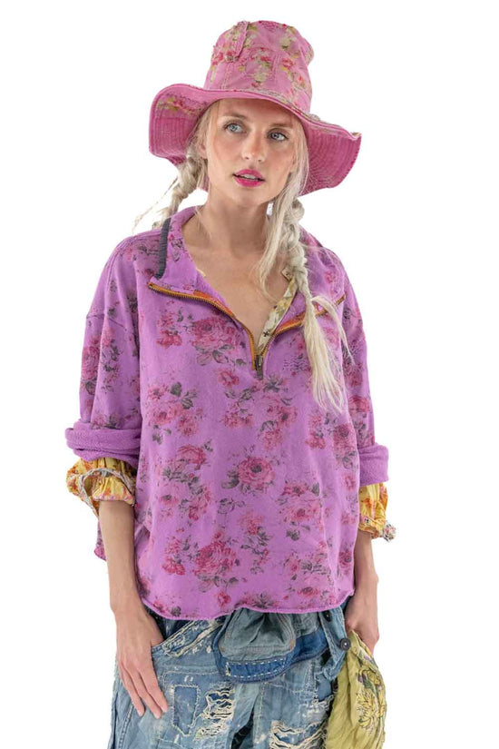 MAGNOLIA PEARL FLORAL ASHER PULLOVER TOP 1397 IRIS ROSE