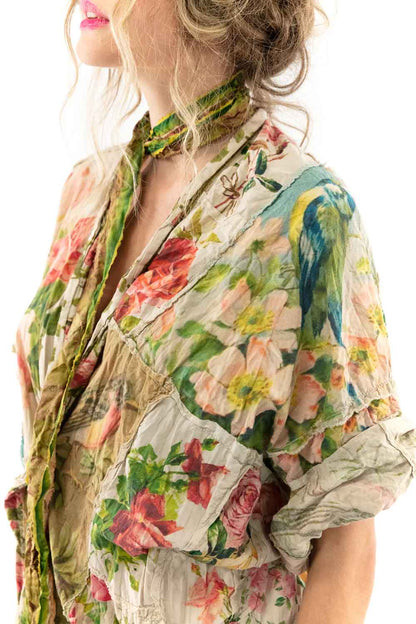 MAGNOLIA PEARL PATCHWORK BIRD VIJJI KIMONO JACKET 676 FLORERE