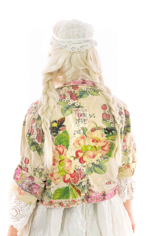 MAGNOLIA PEARL PRINTED CROPPED KELLEY COAT JACKET 657 BLOOMBERRY