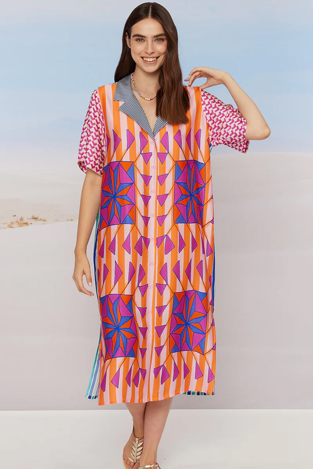 ME369 CHARLOTTE SHIRT DRESS RANGOLI
