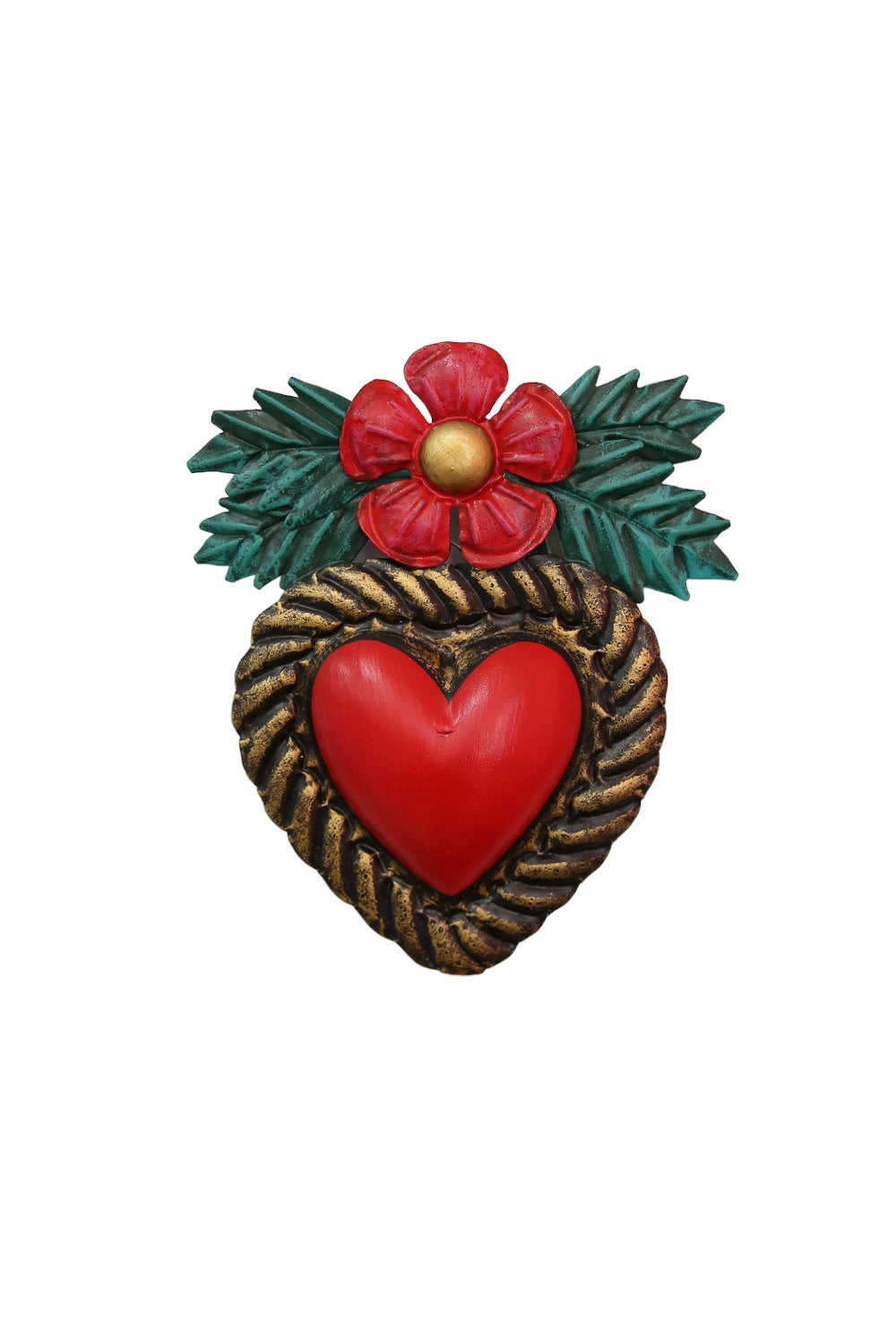 MEXICAN HEART W/ RED FLOWER ON TOP
