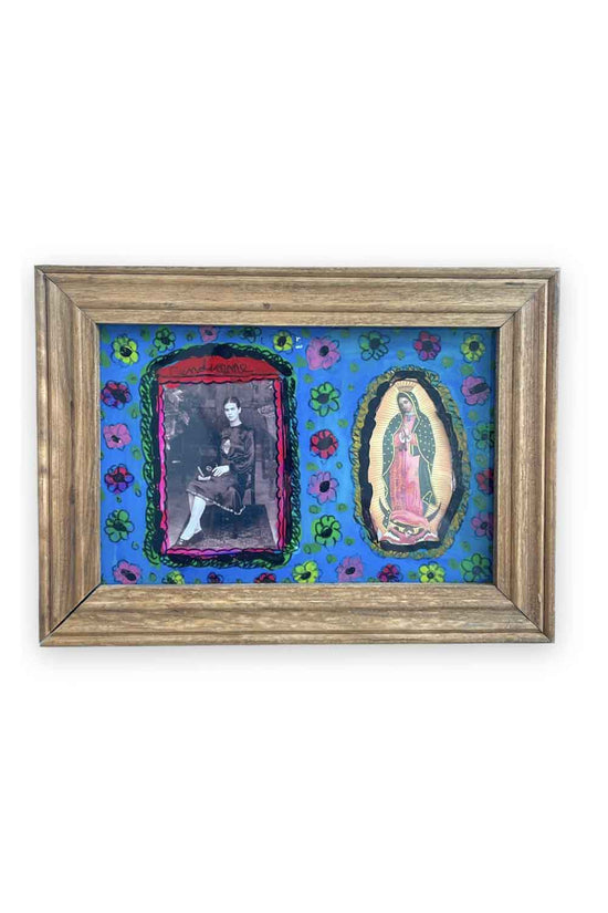 MEXICAN WOODEN FRIDA FRAME SMALL