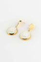 NACH WHITE CAMEO TIGER EARRINGS