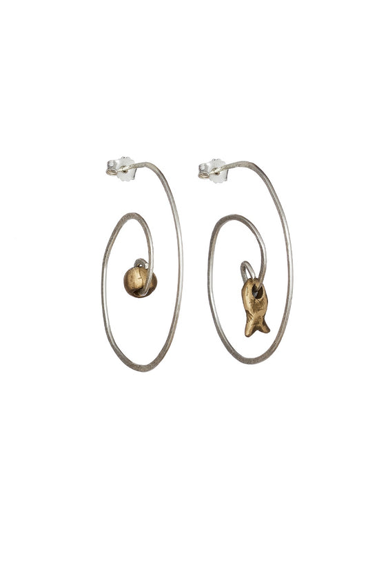 PESCI CHE VOLANO VORTICE EARRING