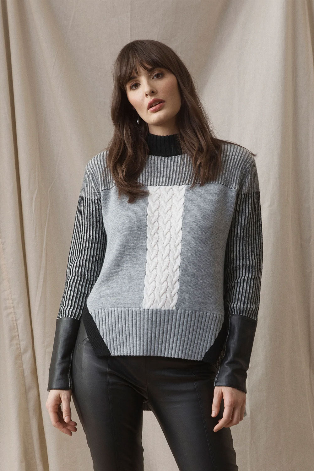 RAW BY RAW MIKAH - MONOCHROME MULTI TEXTURED KNIT