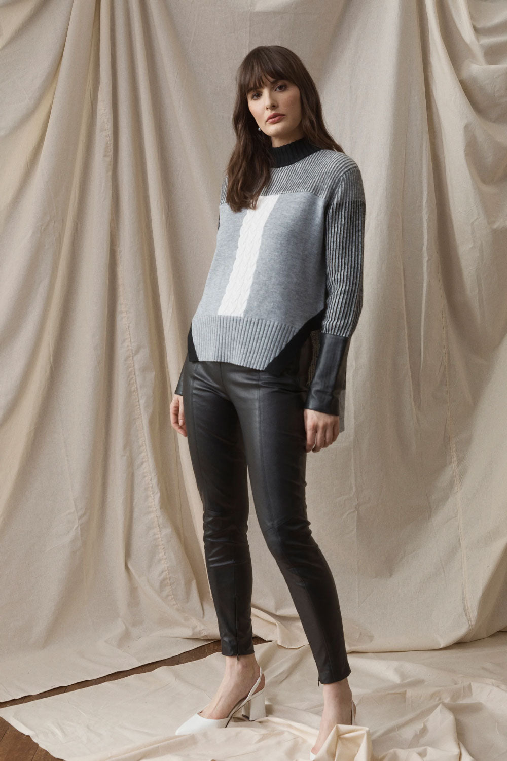 RAW BY RAW MIKAH - MONOCHROME MULTI TEXTURED KNIT