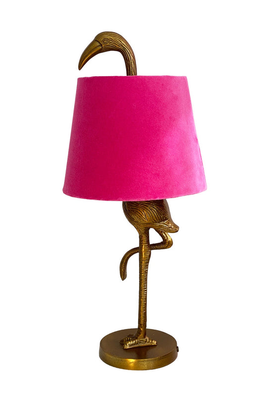RUBY STAR TRADERS TAPERED LAMPSHADE VELVET FUCHSIA