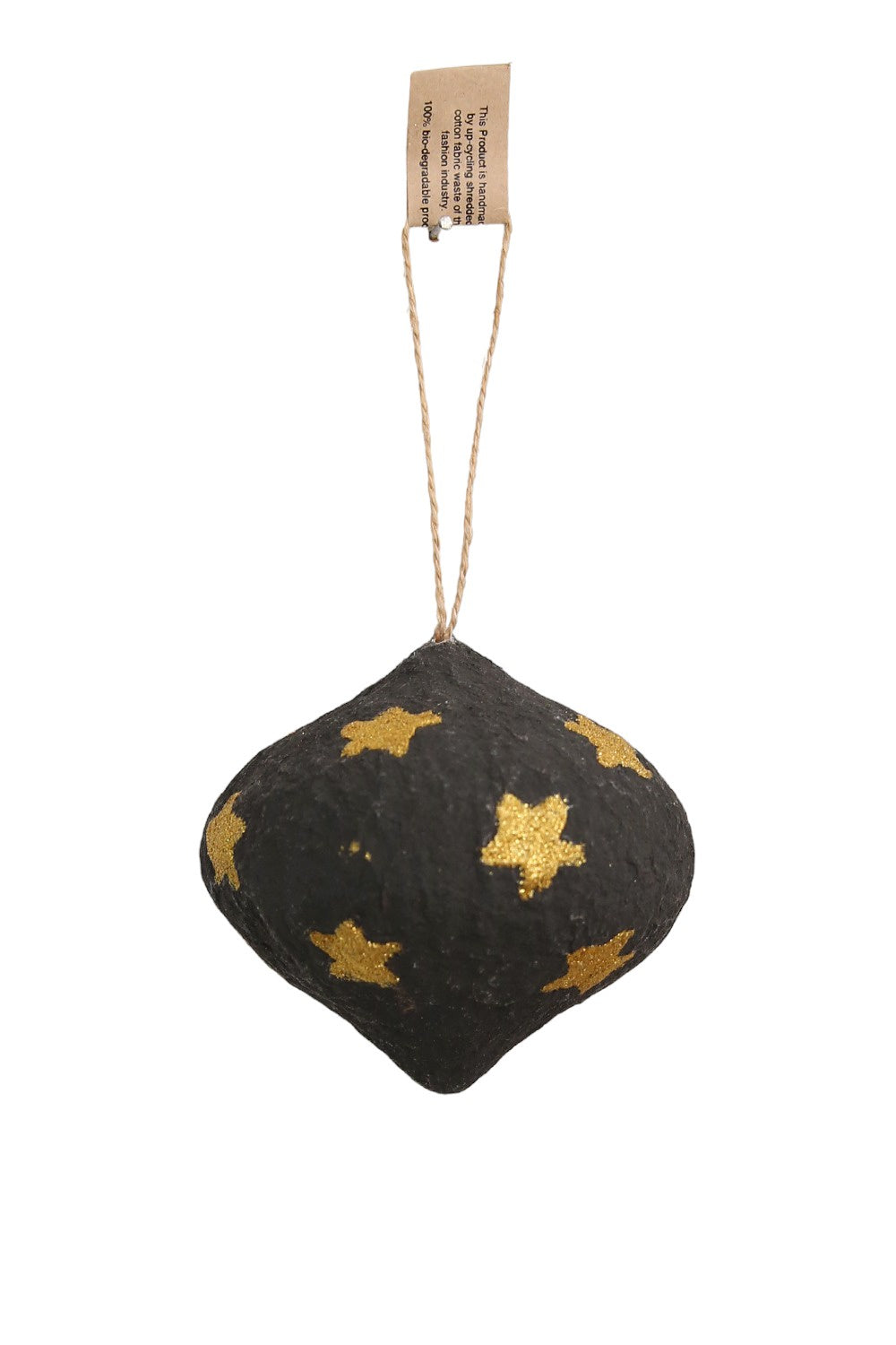 RUBY STAR TRADERS PAPIER MACHE ONION BLACK/GOLD