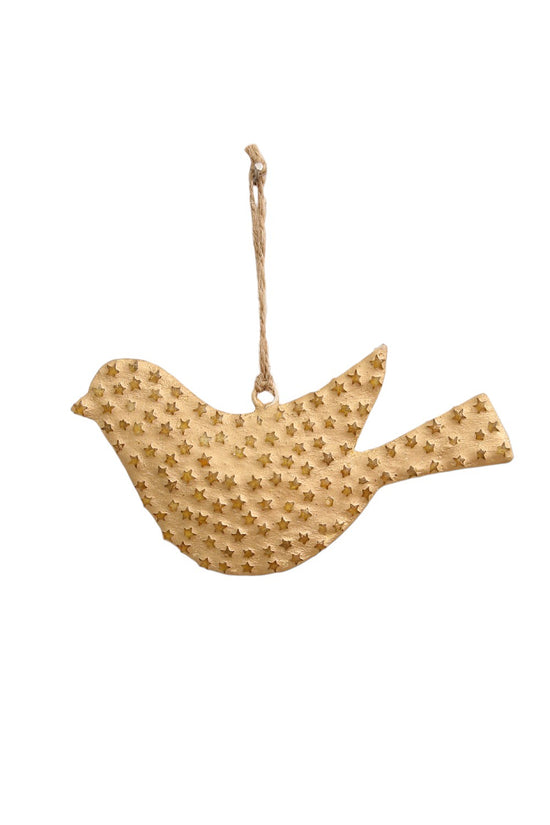 RUBY STAR TRADERS GOLD MOSAIC DOVE CHRISTMAS DECORATION