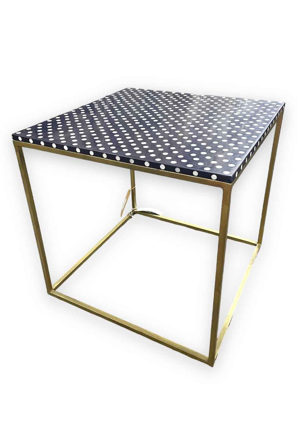 MOTHER OF PEARL INLAY SQUARE SIDE TABLE