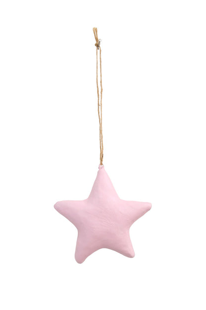 RUBY STAR TRADERS PAPIER MACHE STAR PALE PINK