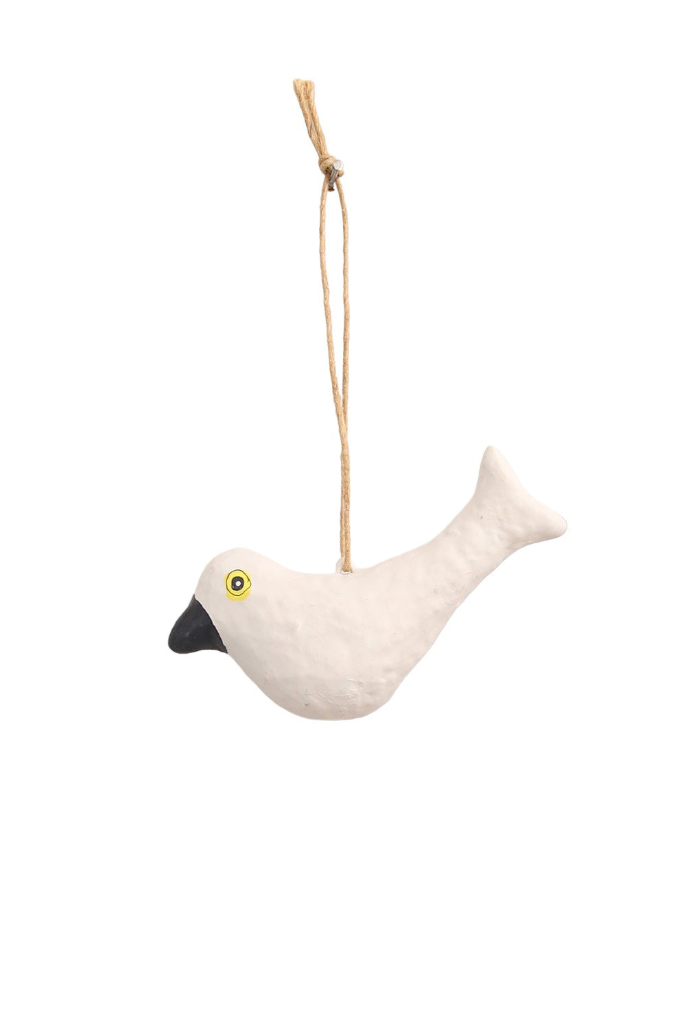 RUBY STAR TRADERS PAPIER MACHE BIRD WHITE
