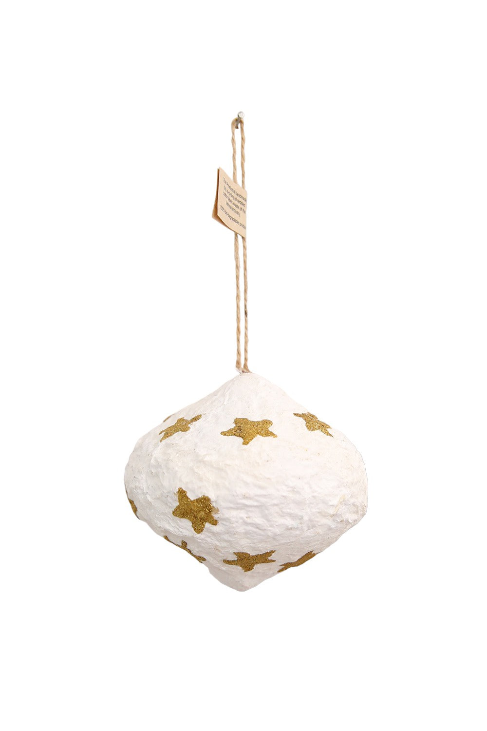 RUBY STAR TRADERS PAPIER MACHE ONION WHITE/GOLD