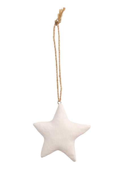 RUBY STAR TRADERS PAPIER MACHE STAR WHITE