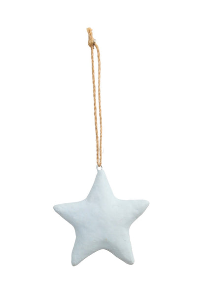 RUBY STAR TRADERS PAPIER MACHE STAR PALE BLUE