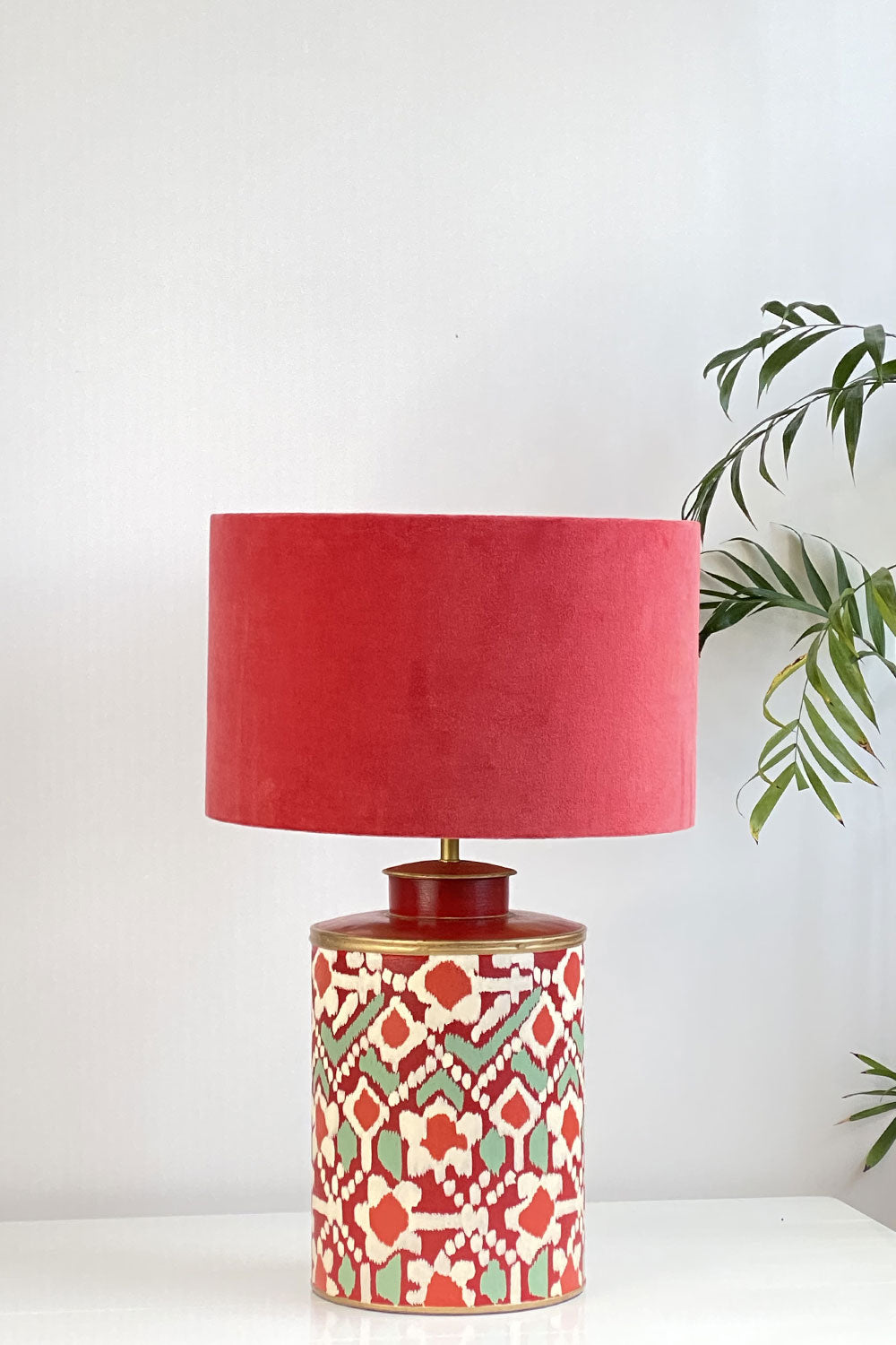 BATIK LAMP BASE RED