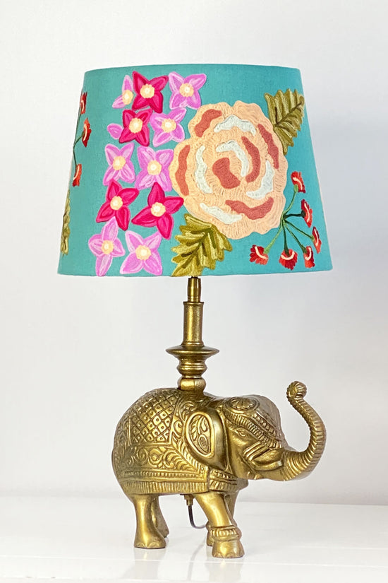 RUBY STAR TRADERS ORNAMENTAL ELEPHANT LAMP BASE ANTIQUE GOLD