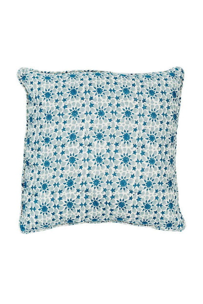 RUBY STAR TRADERS ATLAS LINEN CUSHION BLUE/GREY