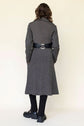 SABATINI COAT FIT N FLARE BUCKLE BACK COFFEE