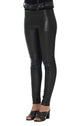 SABATINI LEATHER FRONT PANELLED PANT CHARCOAL