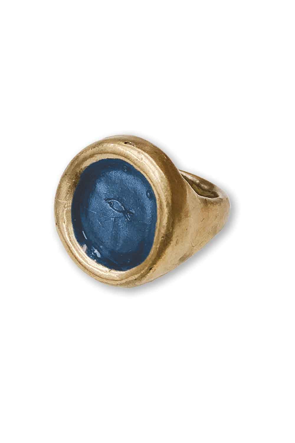 PESCI CHE VOLANO SOLE RING BLUE MEDIUM