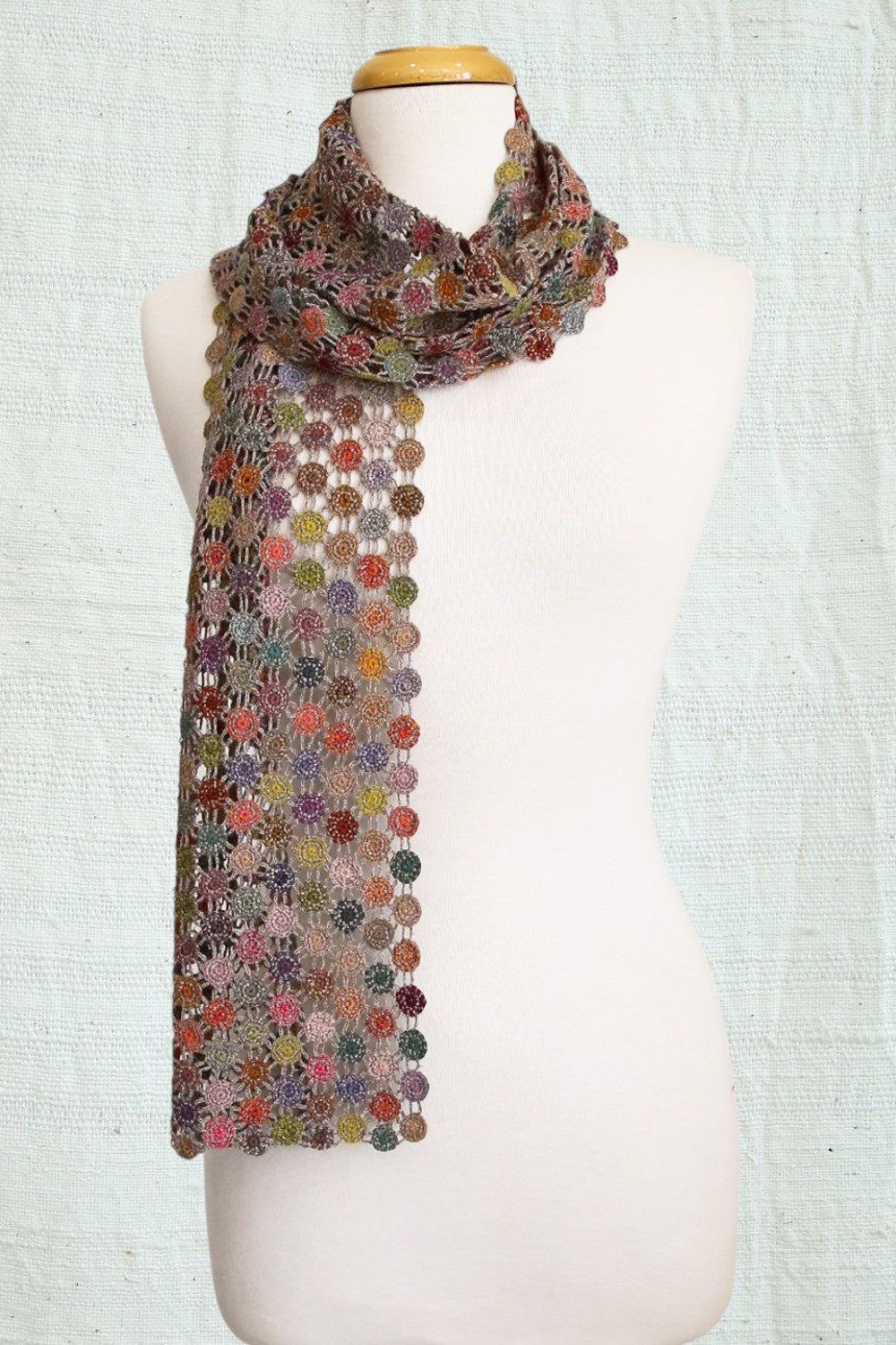 SOPHIE DIGARD CULTURE CROCHET WOOL SCARF