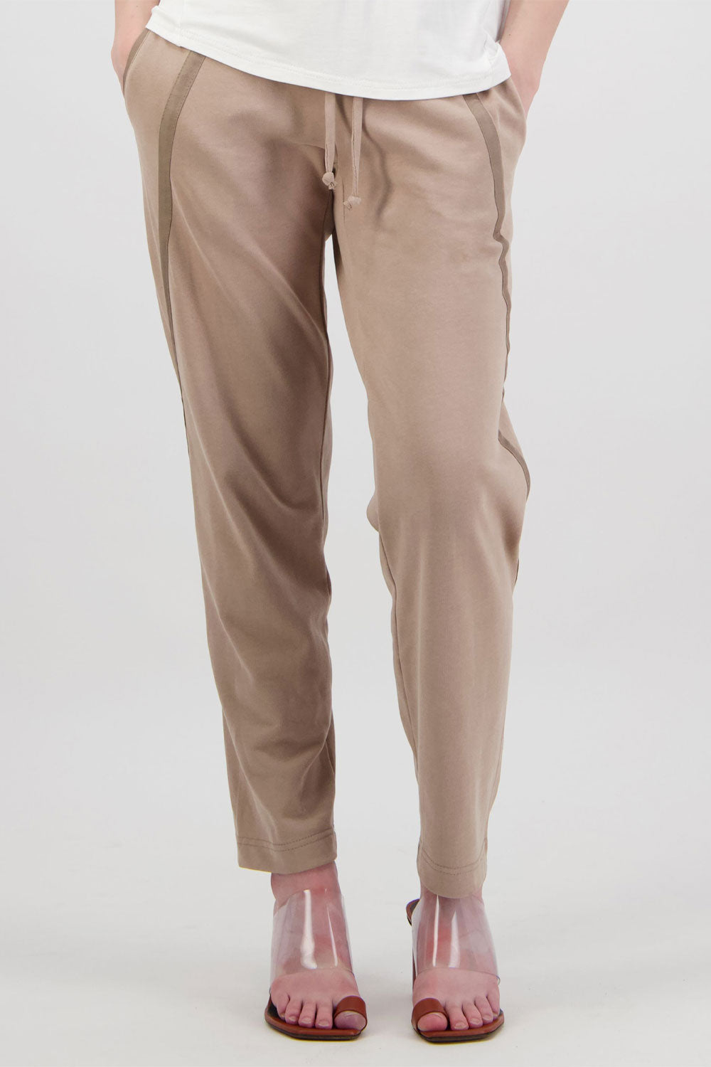 SABATINI GROSGRAIN RIB DETAIL PANT SAND