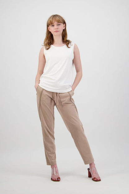 SABATINI GROSGRAIN RIB DETAIL PANT SAND