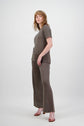 SABATINI KNITTED WIDE LEG PANT DECO GREEN