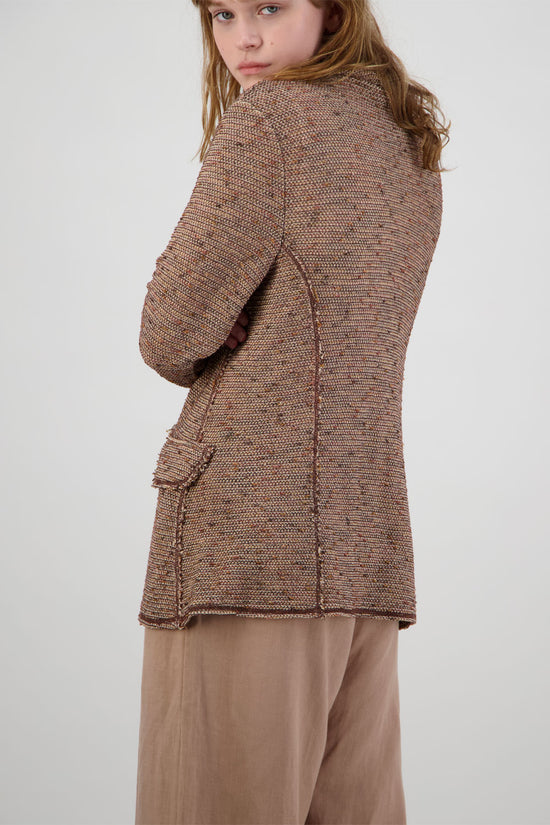 SABATINI KNITTED BLAZER BARK