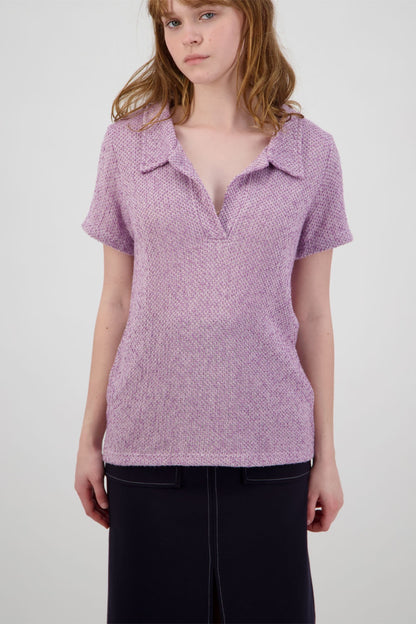 SABATINI POLO COLLAR KNIT LILAC