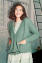 TRELISE COOPER READY AND CABLE CARDIGAN SAGE