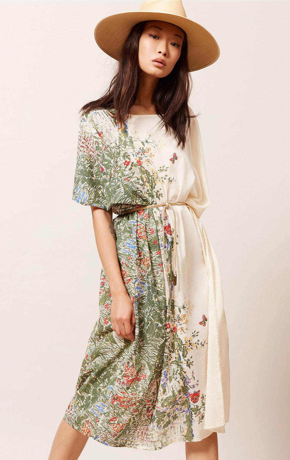 MES DEMOISELLES GWENOLA FLORAL COMBO DRESS