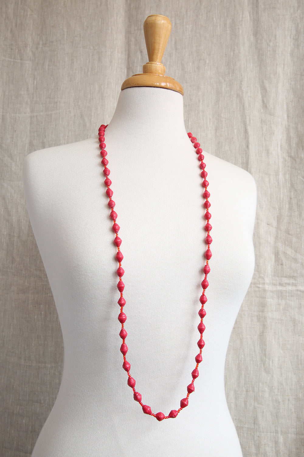 AFRI BEADS LONG SINGLE COLOUR NECKLACE