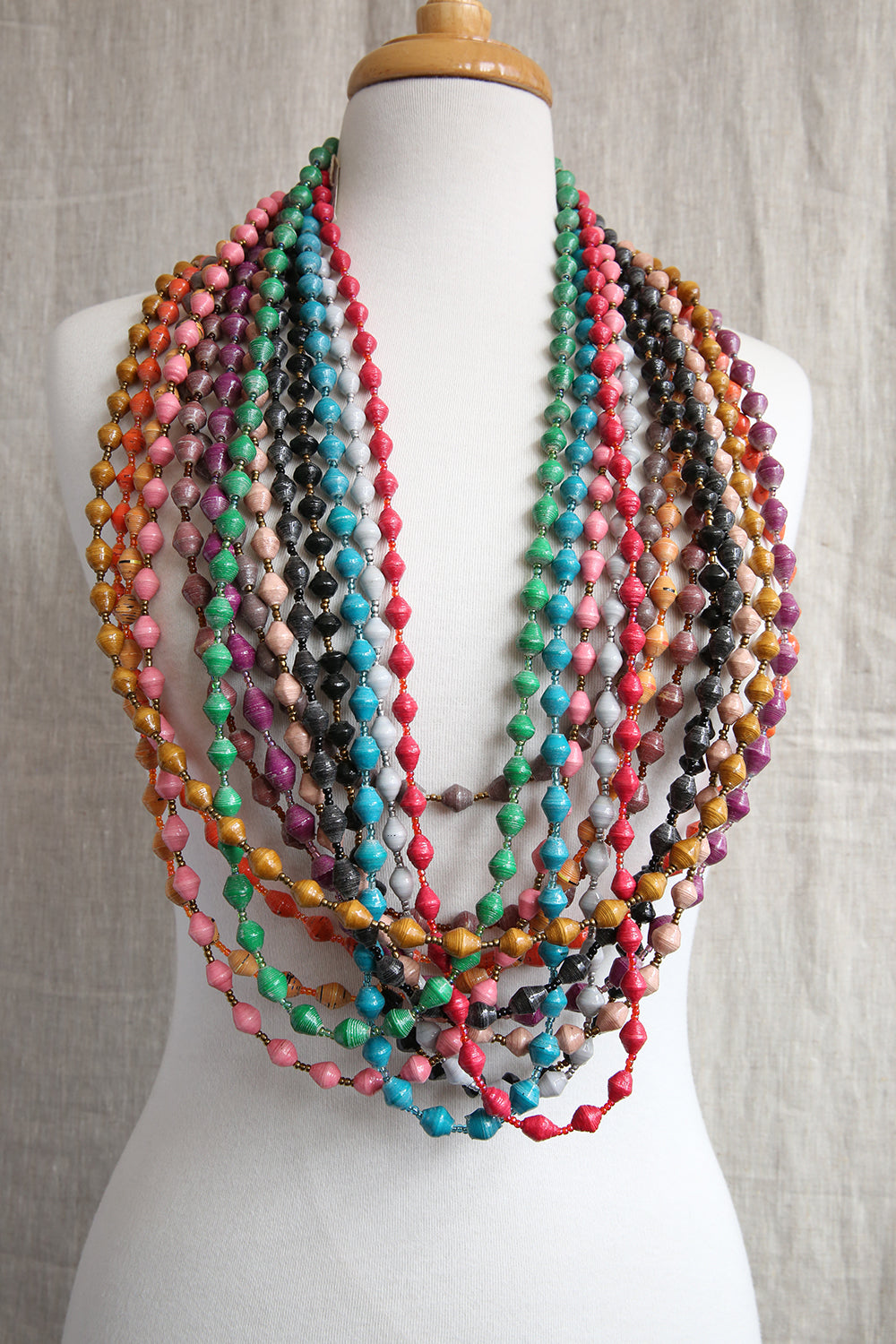 AFRI BEADS LONG SINGLE COLOUR NECKLACE