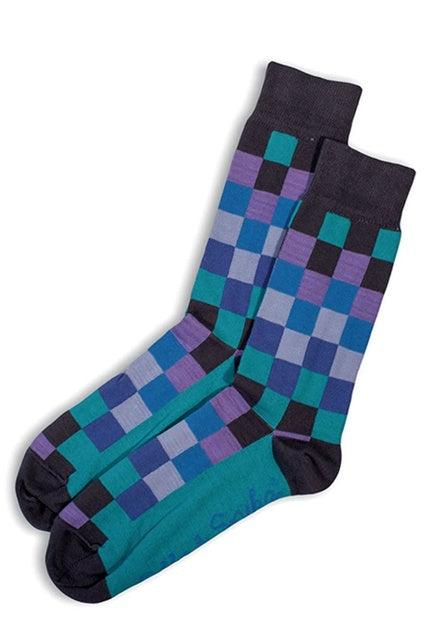 OTTO &amp; SPIKE DIFFUSE CHECK SOCKS