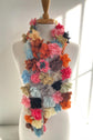 SOPHIE DIGARD SPRING BREAK CROCHET SCARF GREY 15x150CM