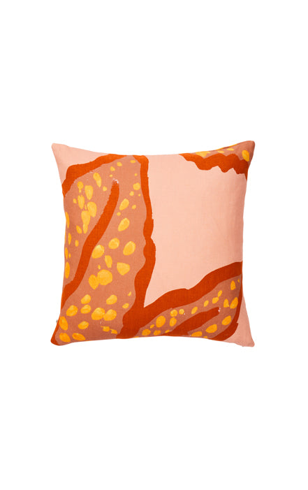 BONNIE AND NEIL FC216 SPOTTED BEGONIA CLAY 60x60cm CUSHION